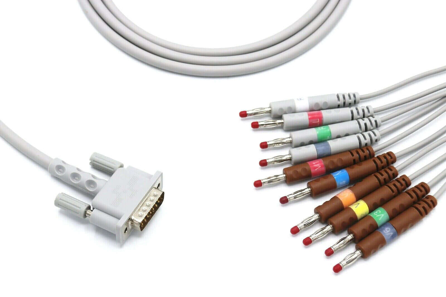 Bionet CardioTech 15 pin 10 Leads Banana EKG Cable