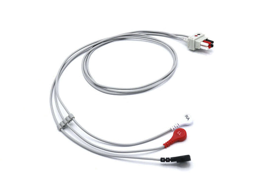 Datex Ohmeda ECG EKG Cable Cardiocap 5 Leadwires 3 Leads Snap