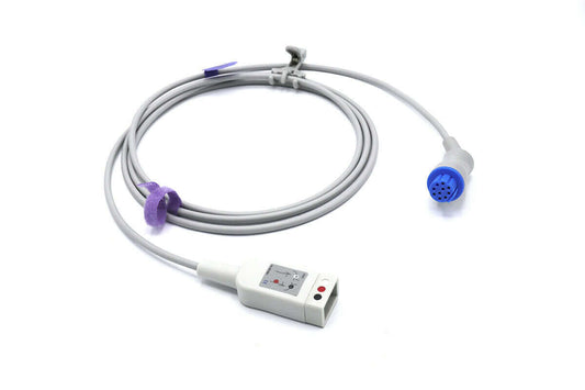 GE Datex Ohmeda ECG Trunk Cable 10 Pin 3 Leads Compatible