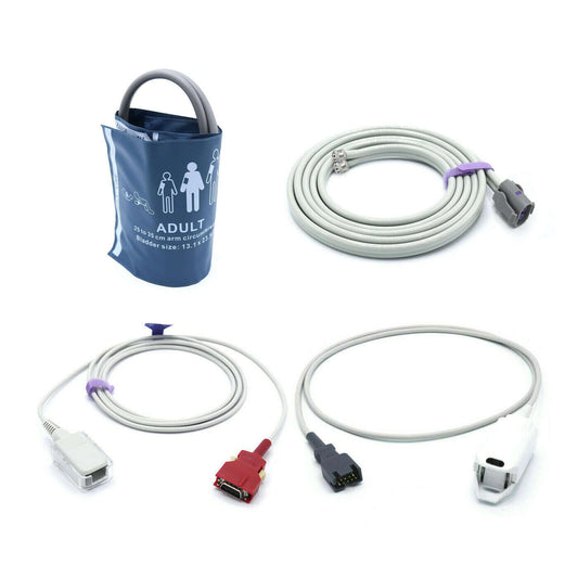 GE Healthcare Compatible Accessories Kit- Cuff, Hose, SpO2 Masimo Adapter & Clip