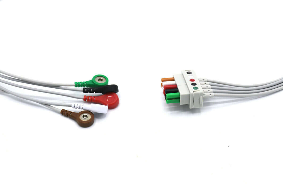 Datex Ohmeda Cardiocap 5 Leadwires 3/5 Leads Snap ECG/EKG Cable