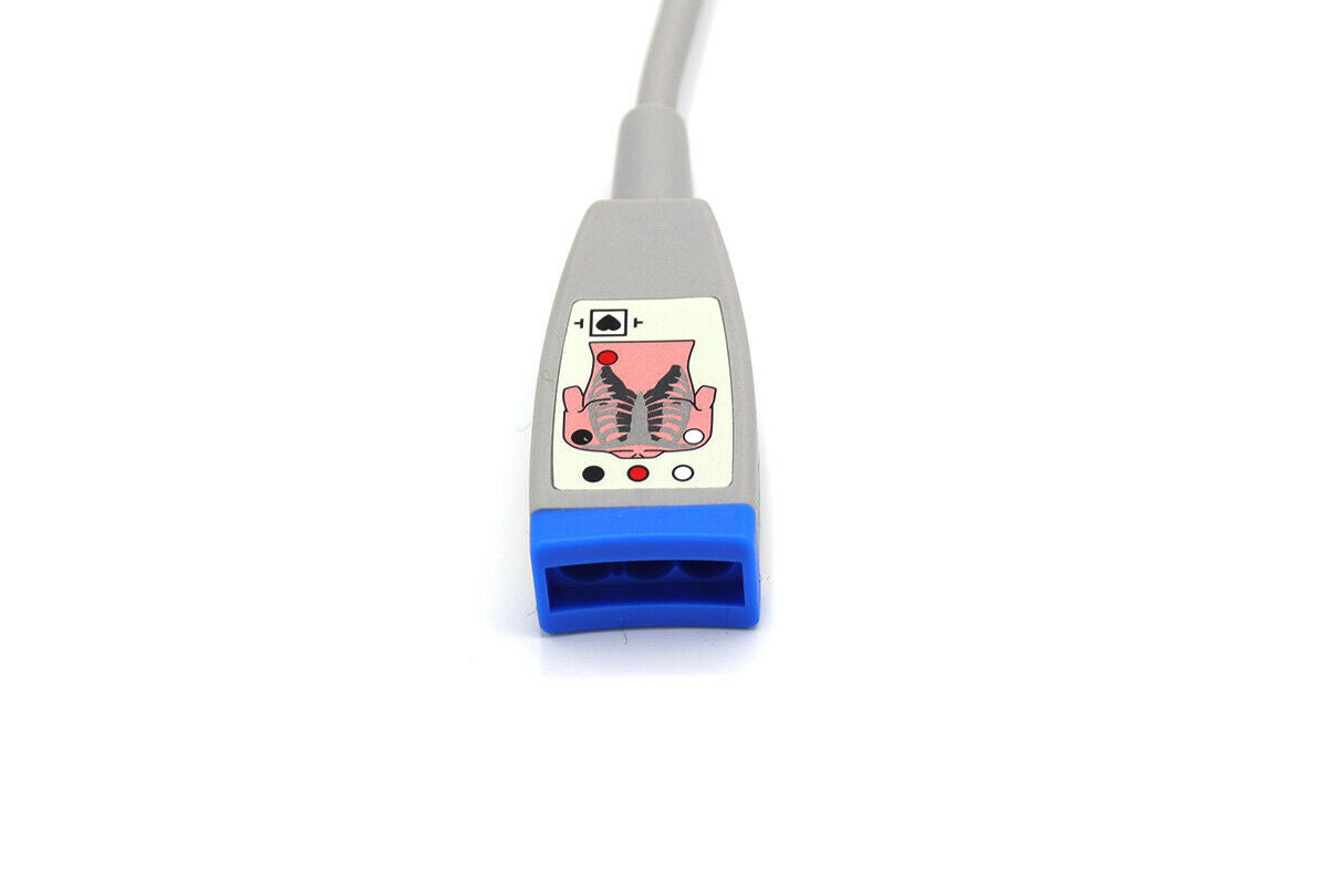 Philips 12 pin 3 Leads ECG EKG Trunk Cable Intellivue