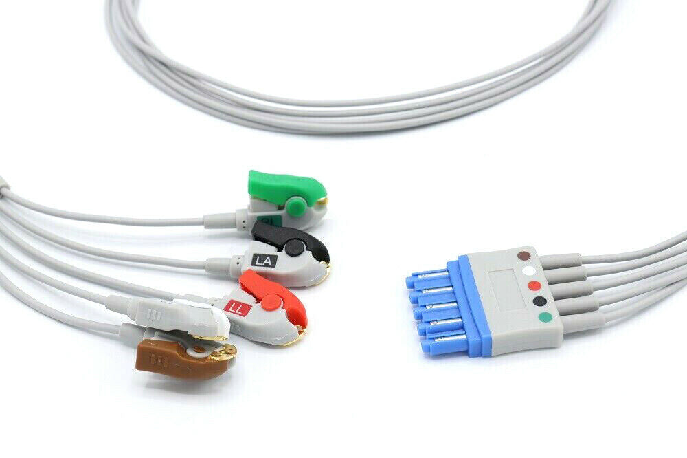Philips 12 pin 5 Leadwires Grabber ECG Cable Agilent, Heartstart