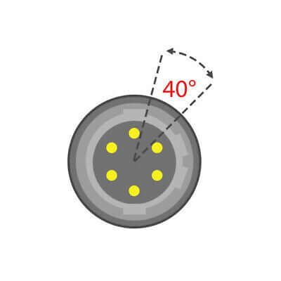 Edan SpO2 Adult 6 Pin 40 degree