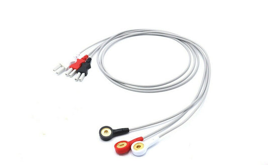 Spacelabs ECG EKG Cable 012-0498 Leadwires 3 Leads Snap