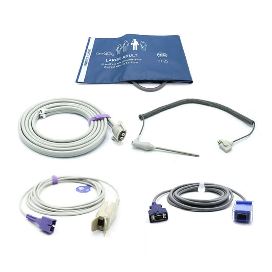 Welch Allyn Accessories Bundle - Cuff, Hose, SpO2 Nellcor, DOC 10, Temperature