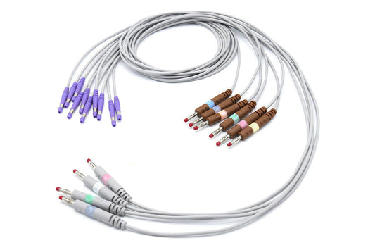 Welch Allyn CP100 CP200 10 Leadwires Banana EKG Compatible