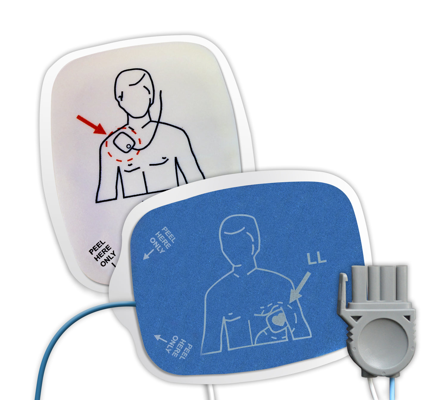 Physio Control Compatible Quick-Combo Defibrillation Pads (Radiotransparent)