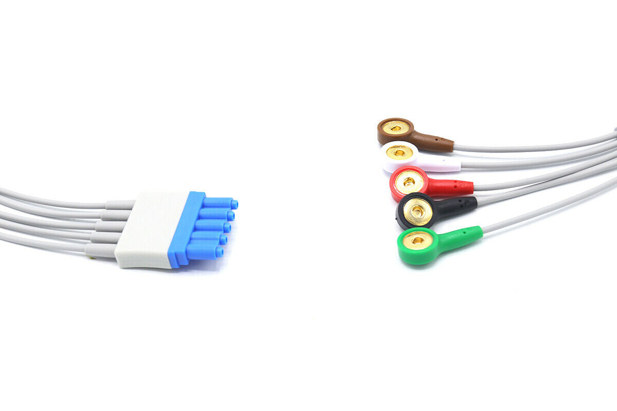 Philips 5 Leads Snap ECG EKG Leadwires Cable