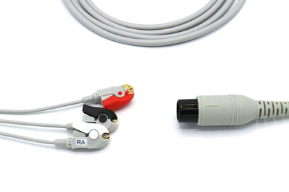 CRITICARE ECG EKG Cable 6 Pin 3 Leads Grabber Compatible