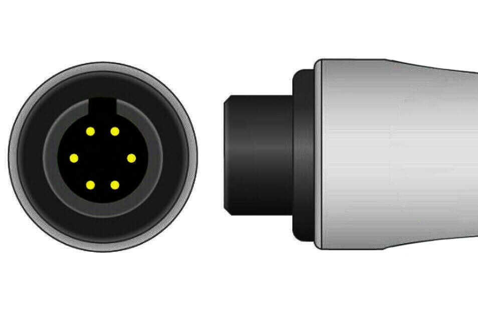 Mindray Datascope Compatible 6 Pin 5 Lead ECG Cable AHA