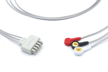 Datex Ohmeda , Draeger ECG Leadwires Cable 3 Leads Snap