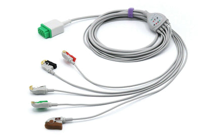 Datex Ohmeda, Draeger 11 Pin 5 Leads ECG Cable