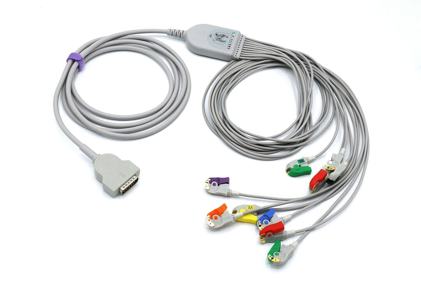 GE Marquette EKG Cable 10 Leads Grabber AHA Compatible