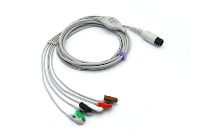 Mindray Datascope Compatible 6 Pin 5 Lead ECG Cable AHA