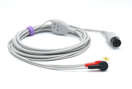 MINDRAY Passport, System ECG Cable 6 Pin 3 Lead Snap AHA