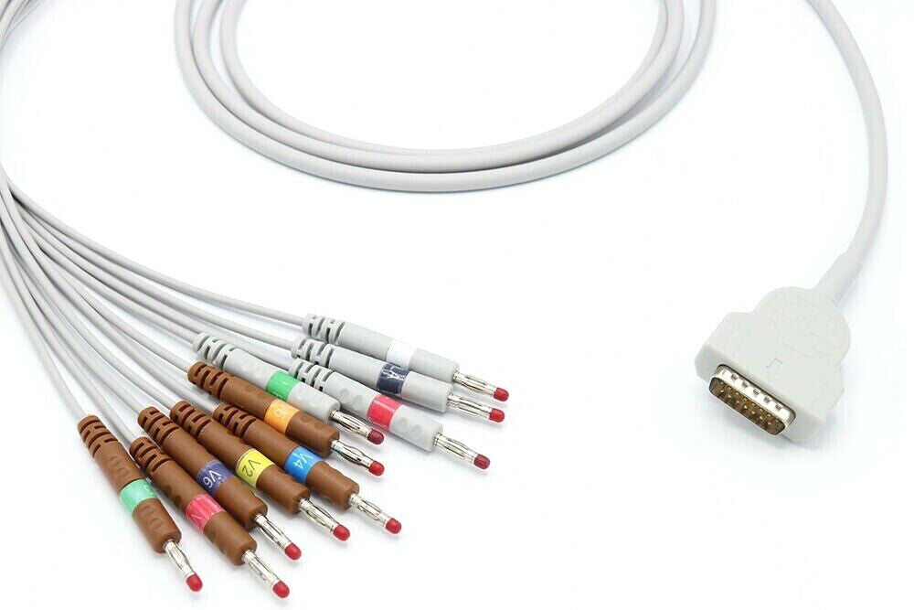 MAC 1100 MAC1200ST EKG Cable 10 Leads Banana AHA