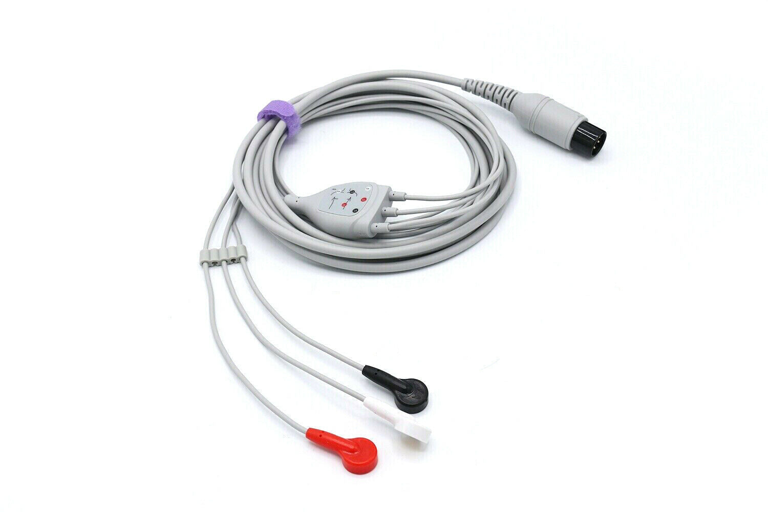 GE Datex Ohmeda ECG Cable – 10 Pin, 3 Leads Snap, Generic Compatible, Same Day Shipping