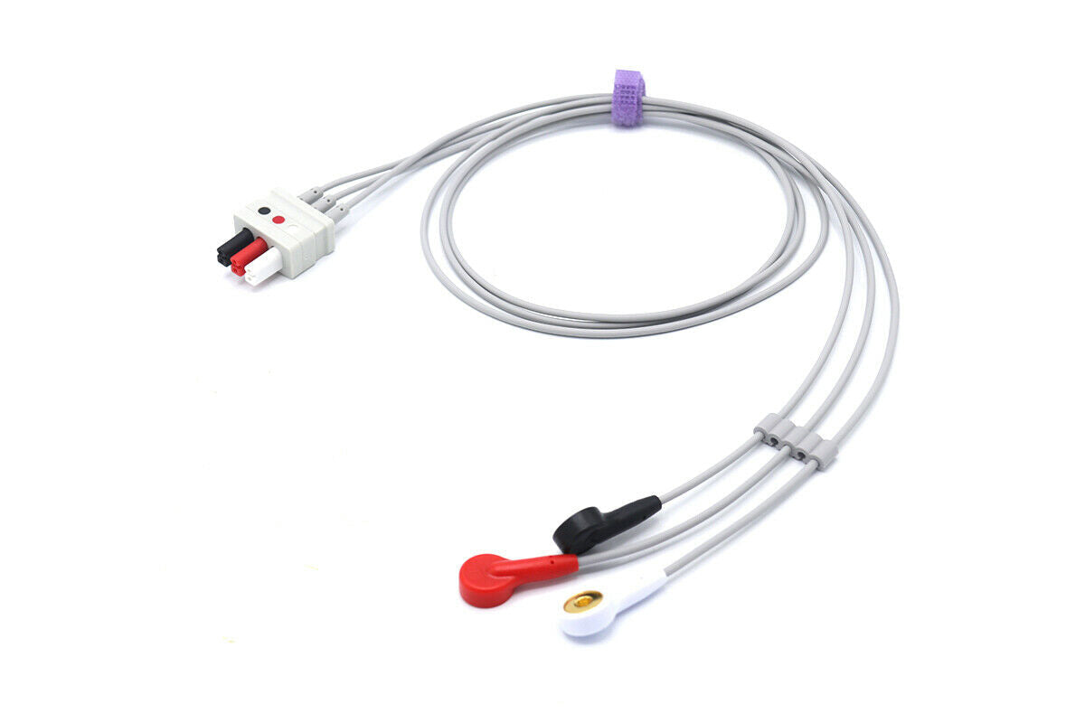 Datex Ohmeda, Midmark Leadwires 3/5 Leads Snap AHA ECG/EKG Cable