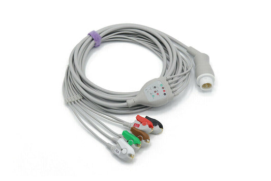 Philips 12 pin 5 Leads Grabber ECG EKG Cable